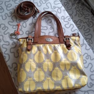FOSSIL Key-Per Yellow Ladybug bag